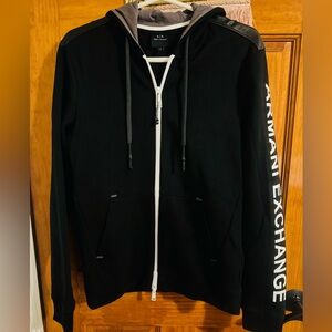 Armani Exchange Black Zip-Up Men's Sweater